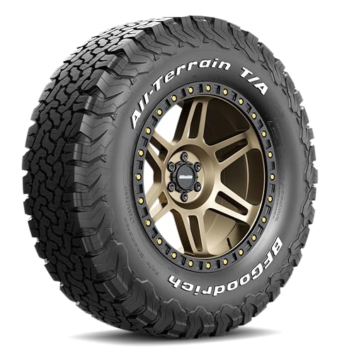 A rugged 285/55R20 all-terrain tire with an aggressive tread pattern and a bronze alloy wheel.